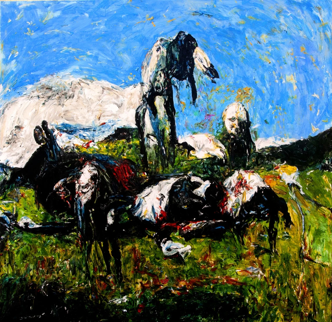 Gli arroganti, oil on canvas, 2024