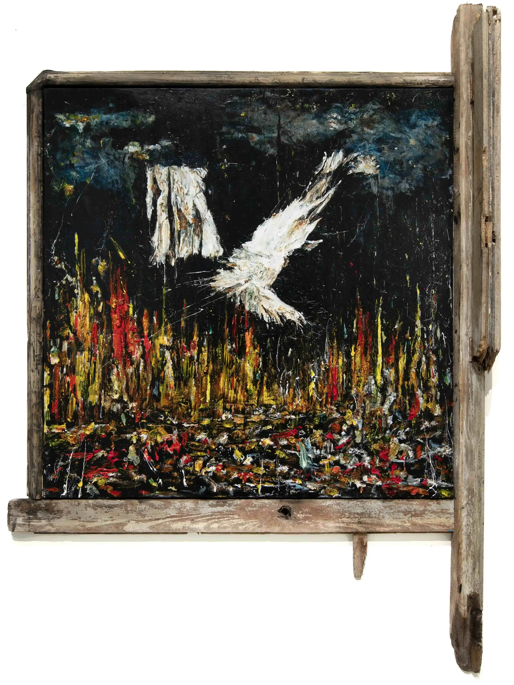 La Fenice 9, oil on canvas, wooden frame, 2024