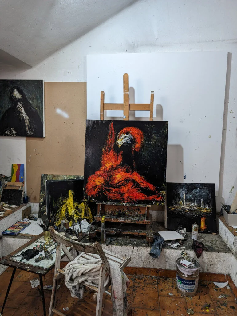 Arvin Golrokh: la pittura, la materia, il conflitto